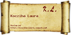 Kocziha Laura névjegykártya